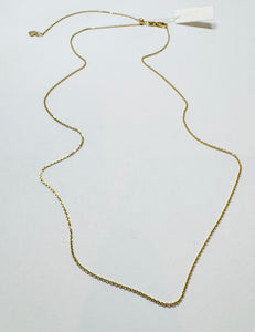 14 kt gold pulley chain