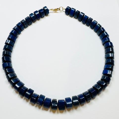 chunky lapis necklace with spacers