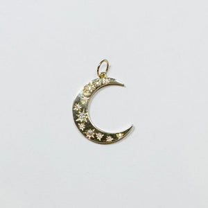 stampped moon pendant