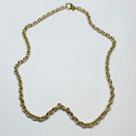 14k gold rolo chain, 5mm x 7mm