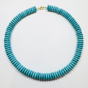 turquoise howlite barrel candy necklace