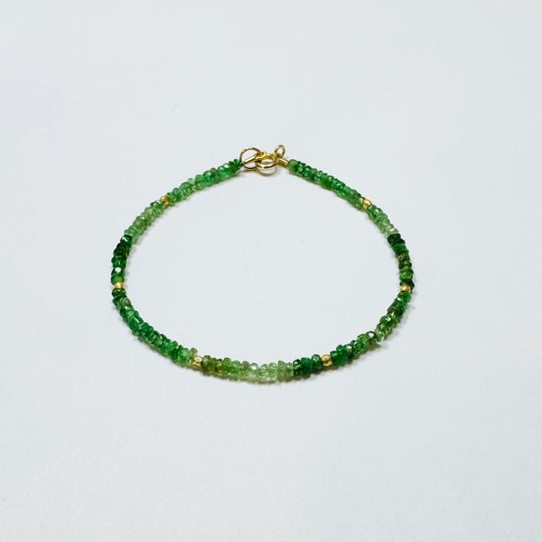 gemstone and gold nugget bracelet