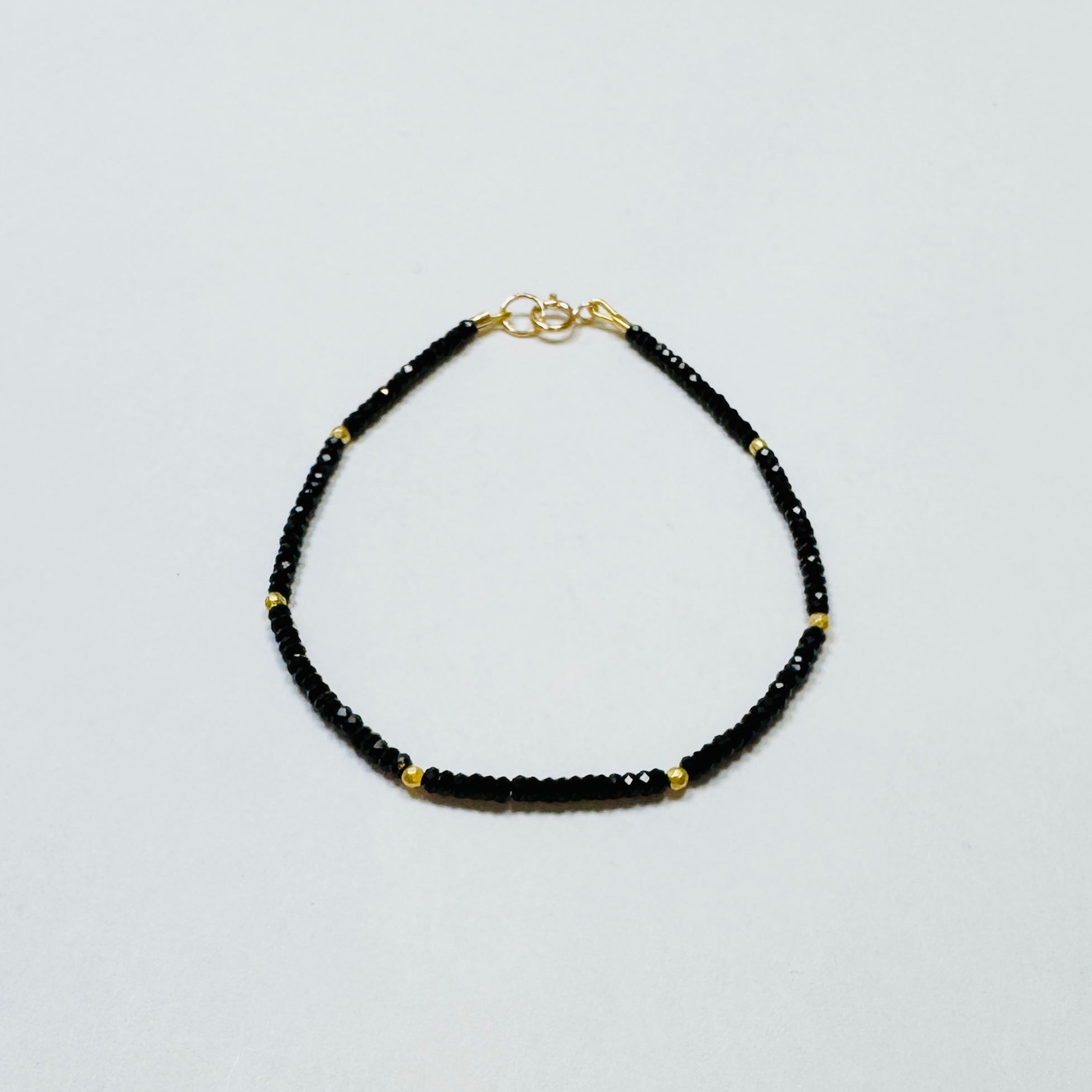 gemstone and gold nugget bracelet