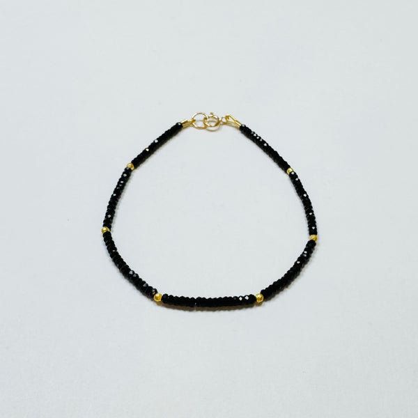 gemstone and gold nugget bracelet