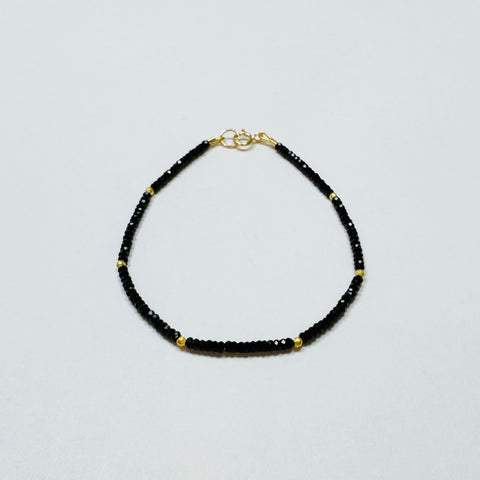 gemstone and gold nugget bracelet