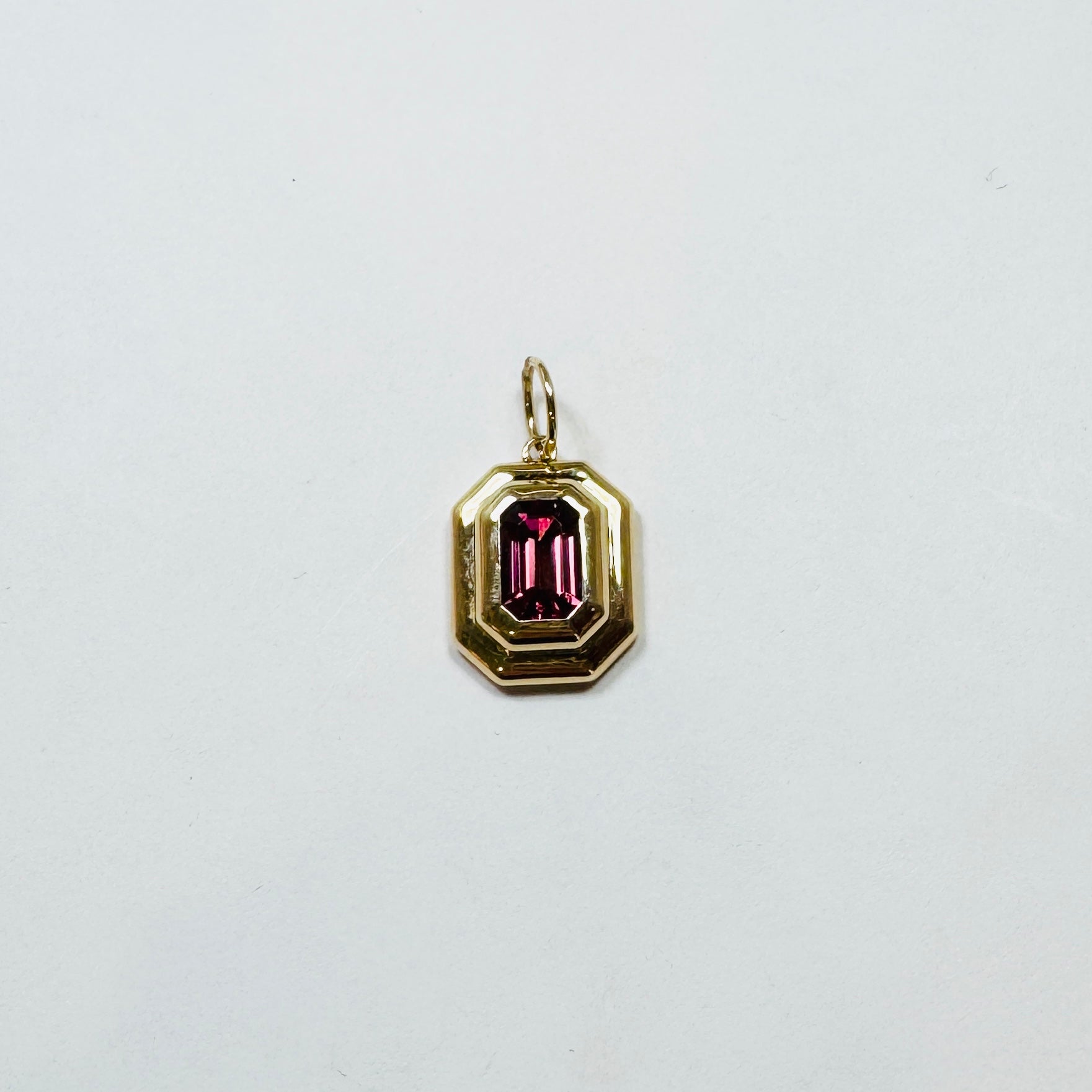 stepped tourmaline pendant
