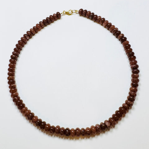 root beer agate candy necklace