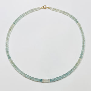 aquamarine heishi necklace