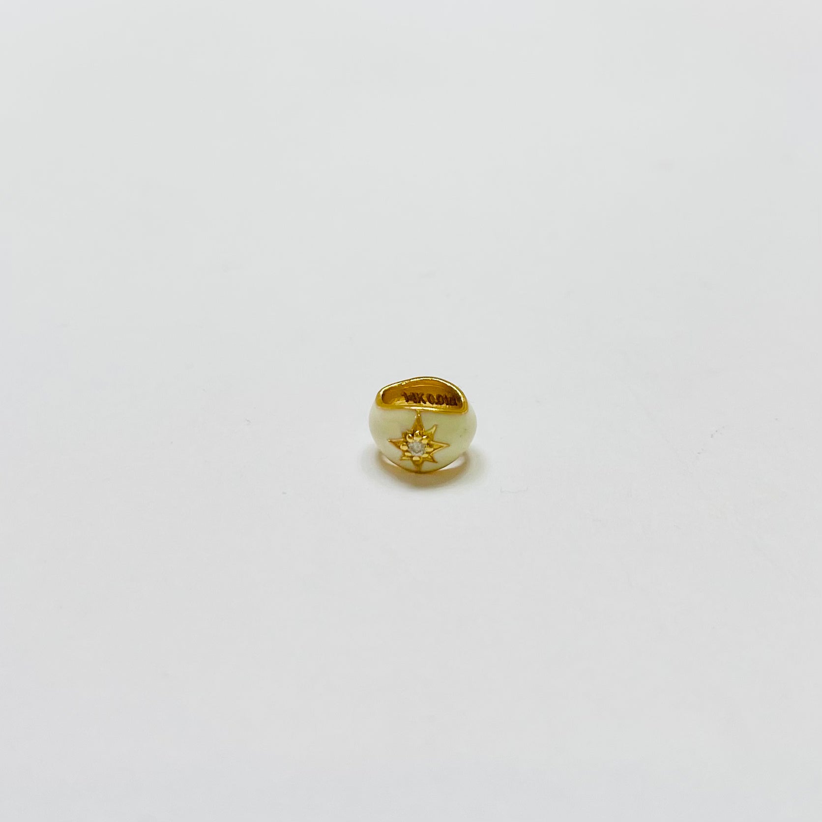 enamel bead charm, 7mm