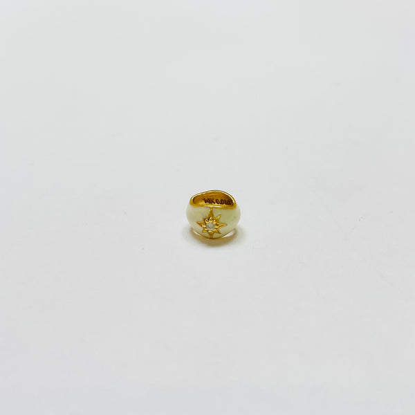 enamel bead charm, 7mm