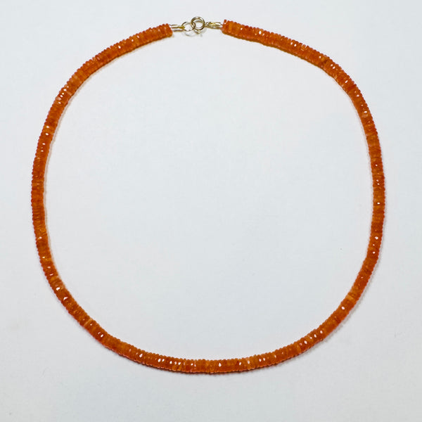 carnelian heishi necklace