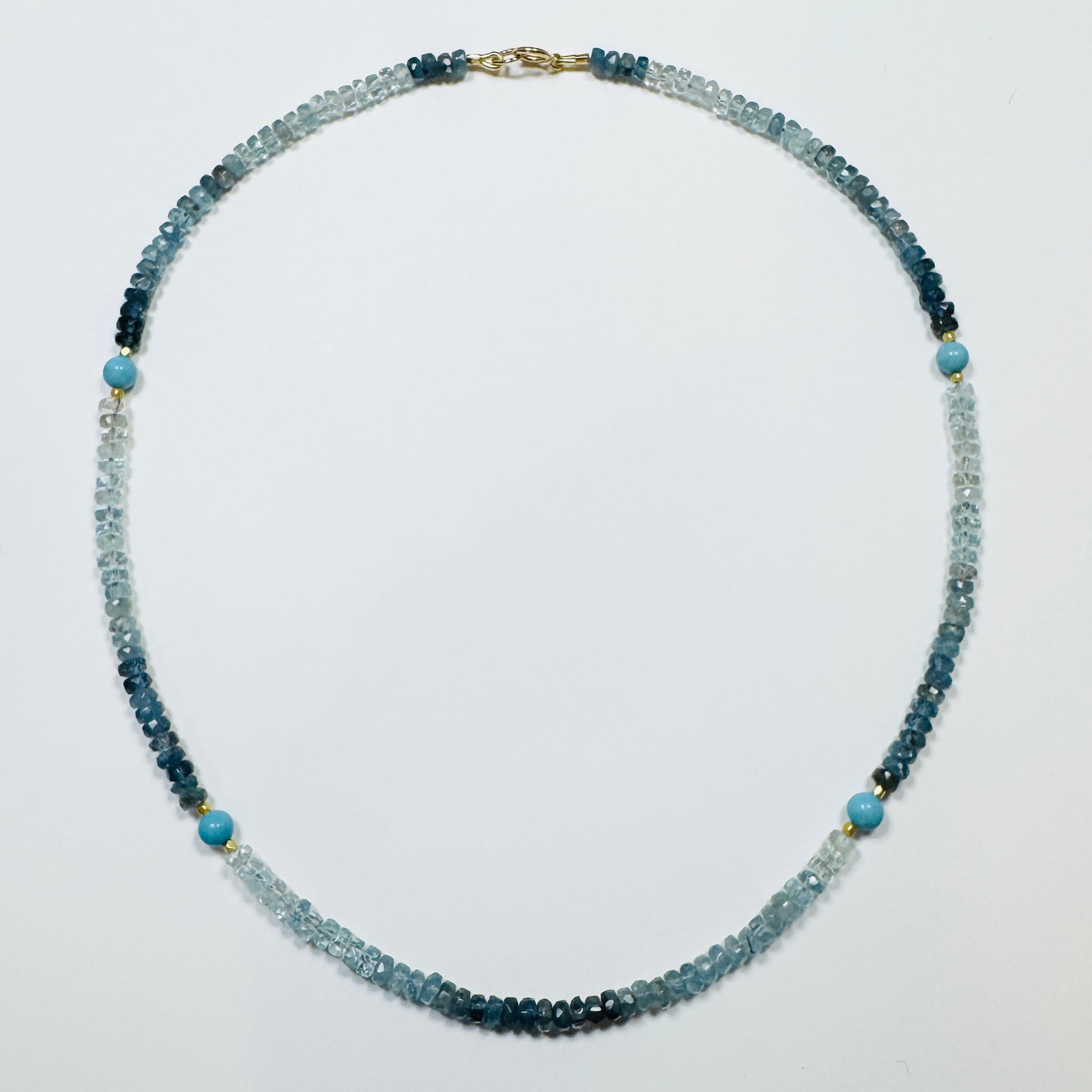 aquamarine and kingsman turquoise necklace