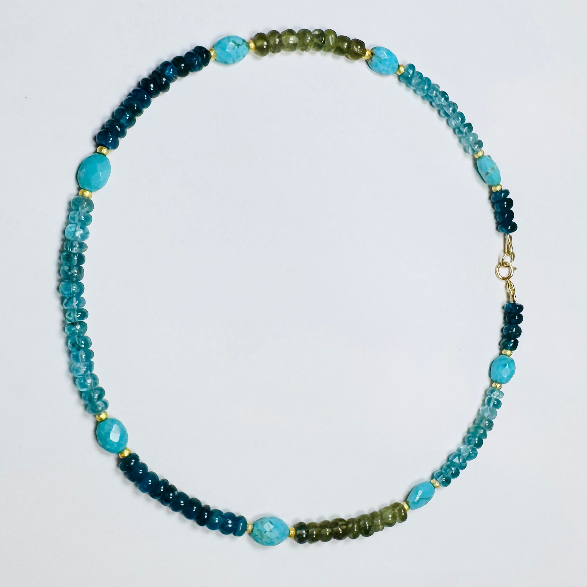 marine turquoise pop candy necklace