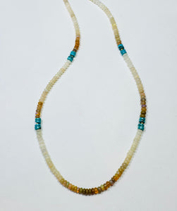 desert sky yellow opal candy necklace