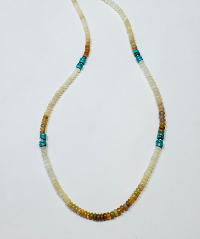 desert sky yellow opal candy necklace