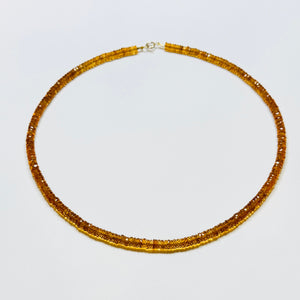 citrine heishi necklace