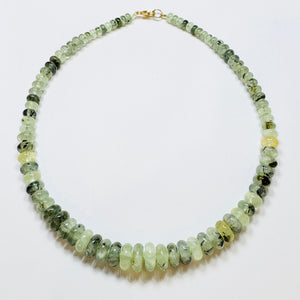 AAA graduated prehnite necklace