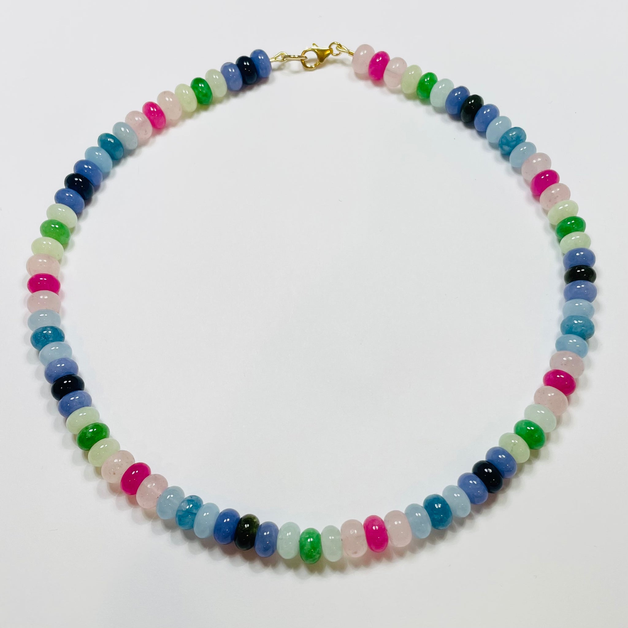 multistone rainbow candy necklace