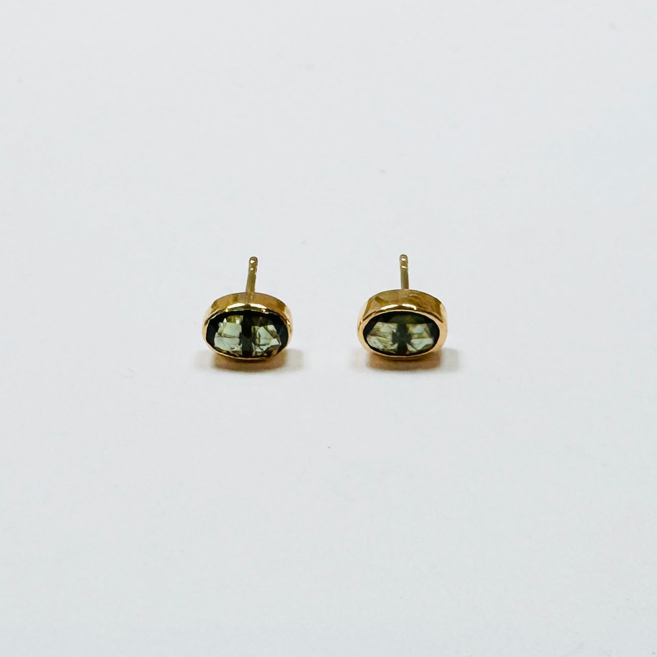 sapphire bezel set studs