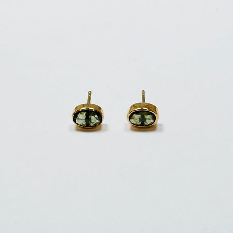 sapphire bezel set studs