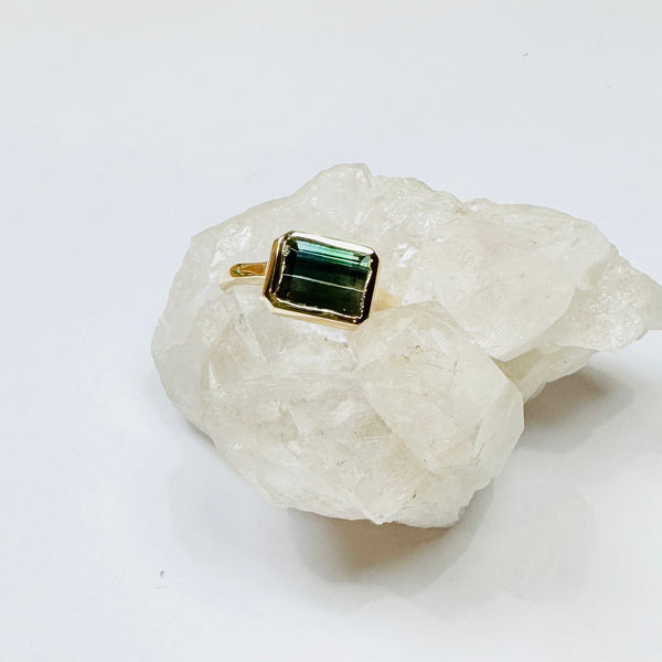 green tourmaline ring