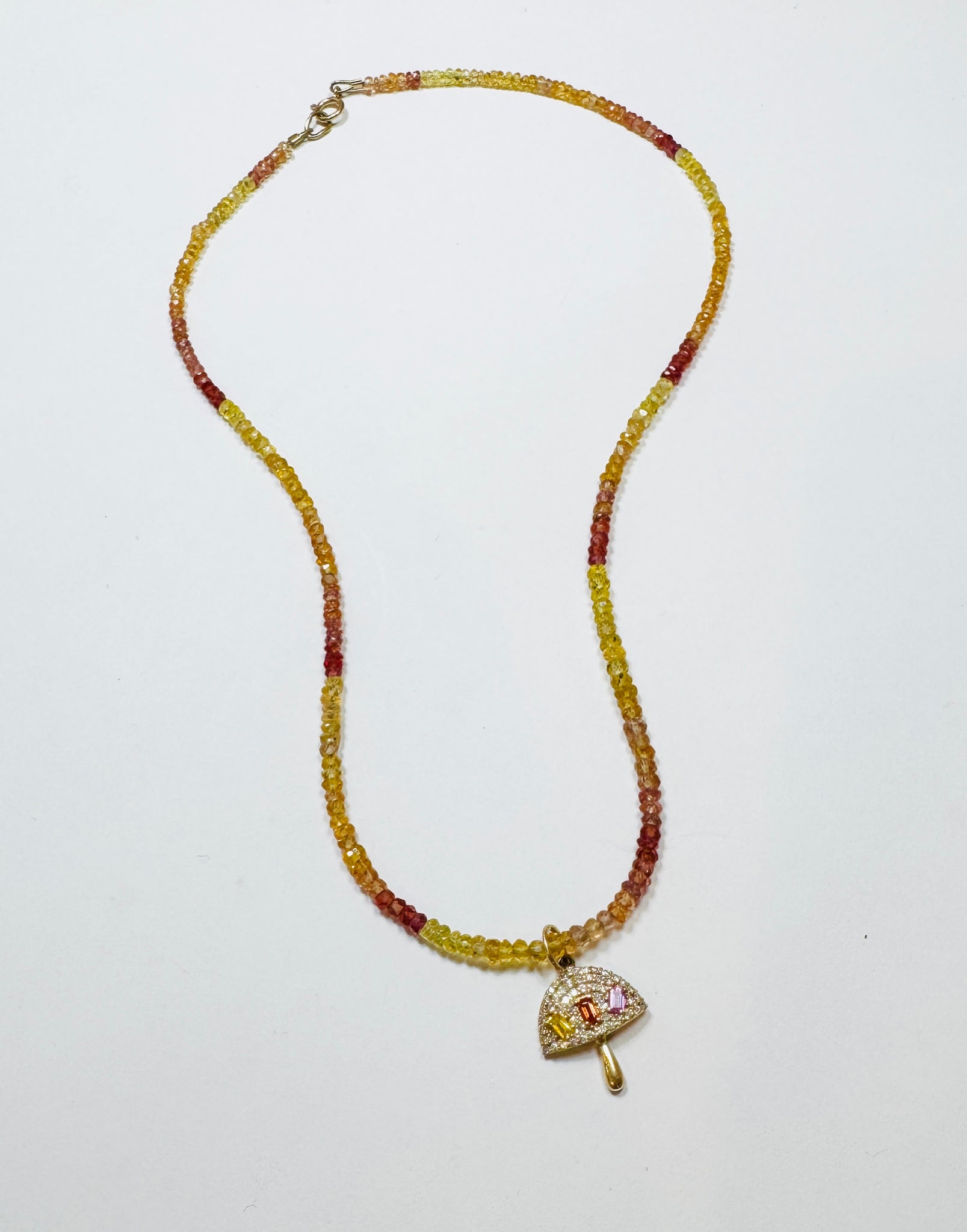 baguette mushroom necklace