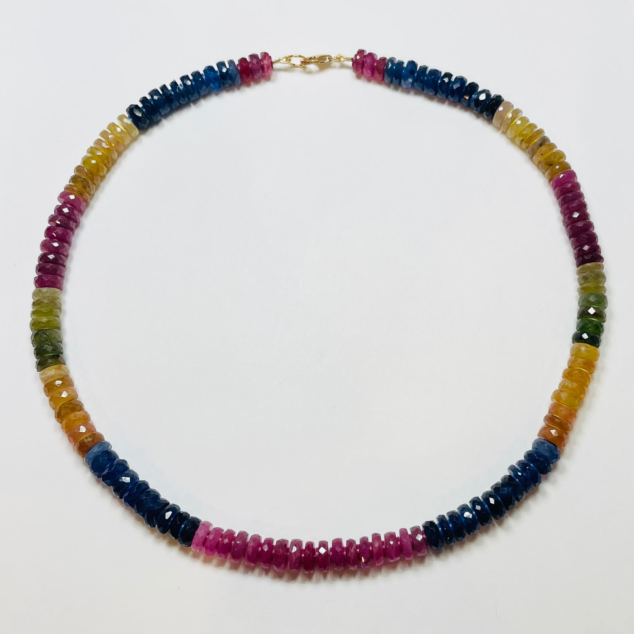 sapphire faceted necklace