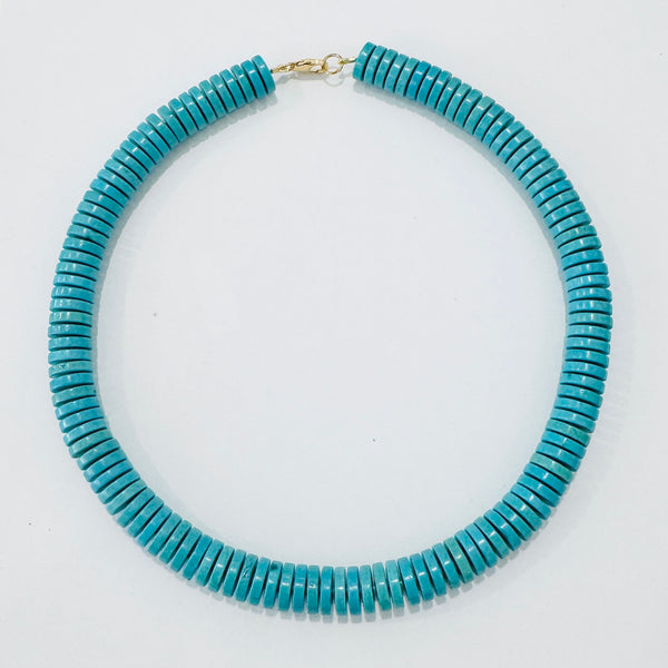turquoise barrel candy necklace
