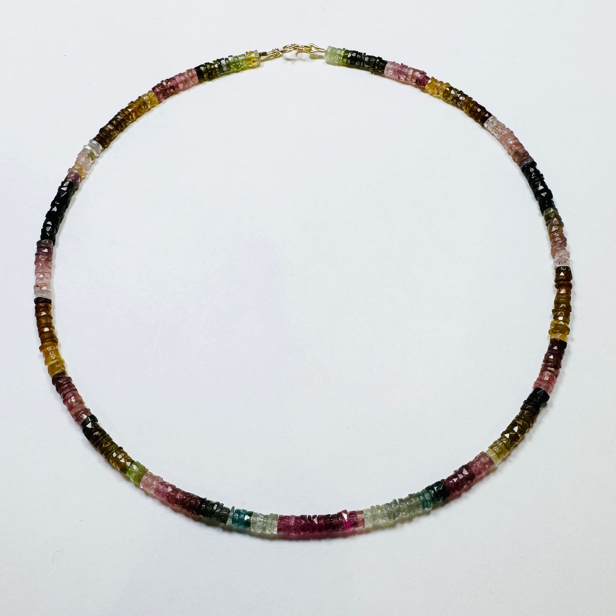 tourmaline heishi necklace