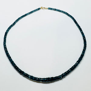 london blue topaz heishi necklace