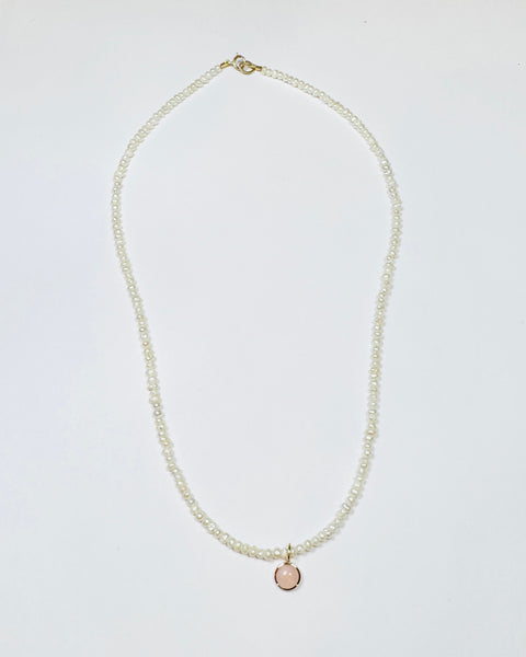 bezel gemstone necklace