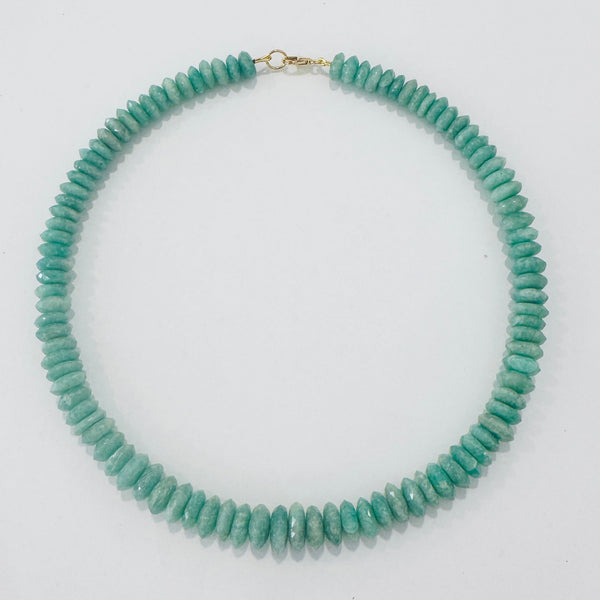 German cut amazonite candy necklace