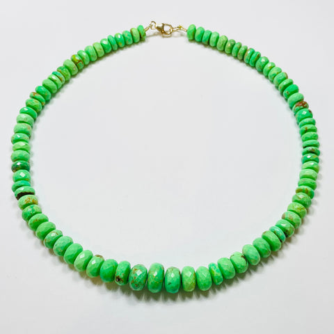 faceted green turquoise candy necklace