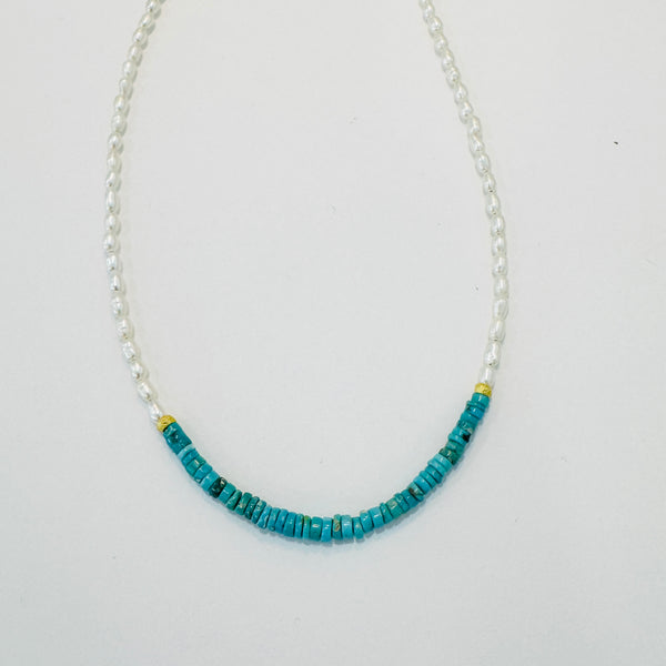 two tone delicate necklace