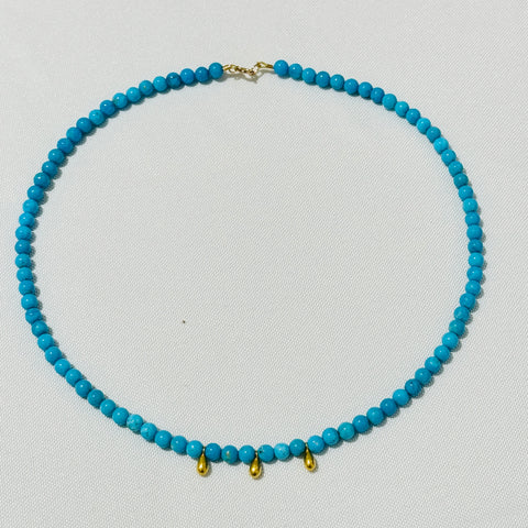 kingsmen turquoise and gold necklace