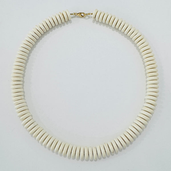 ivory howlite barrel candy necklace