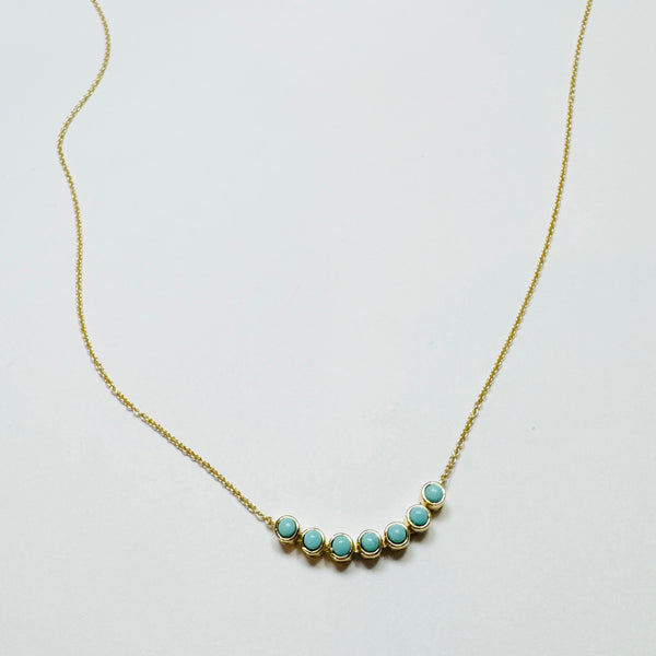 bezel set turquoise necklace