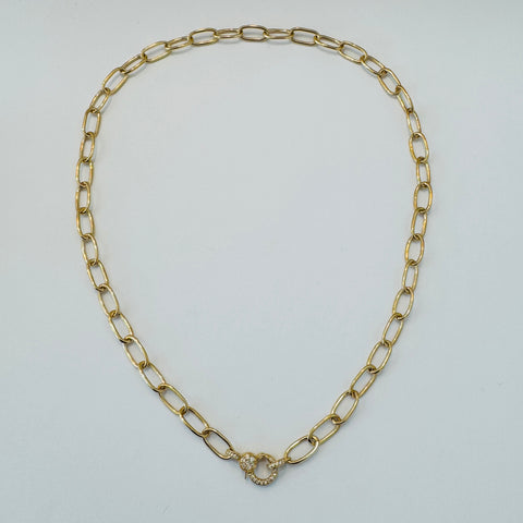 14k large chain with diamond clasp