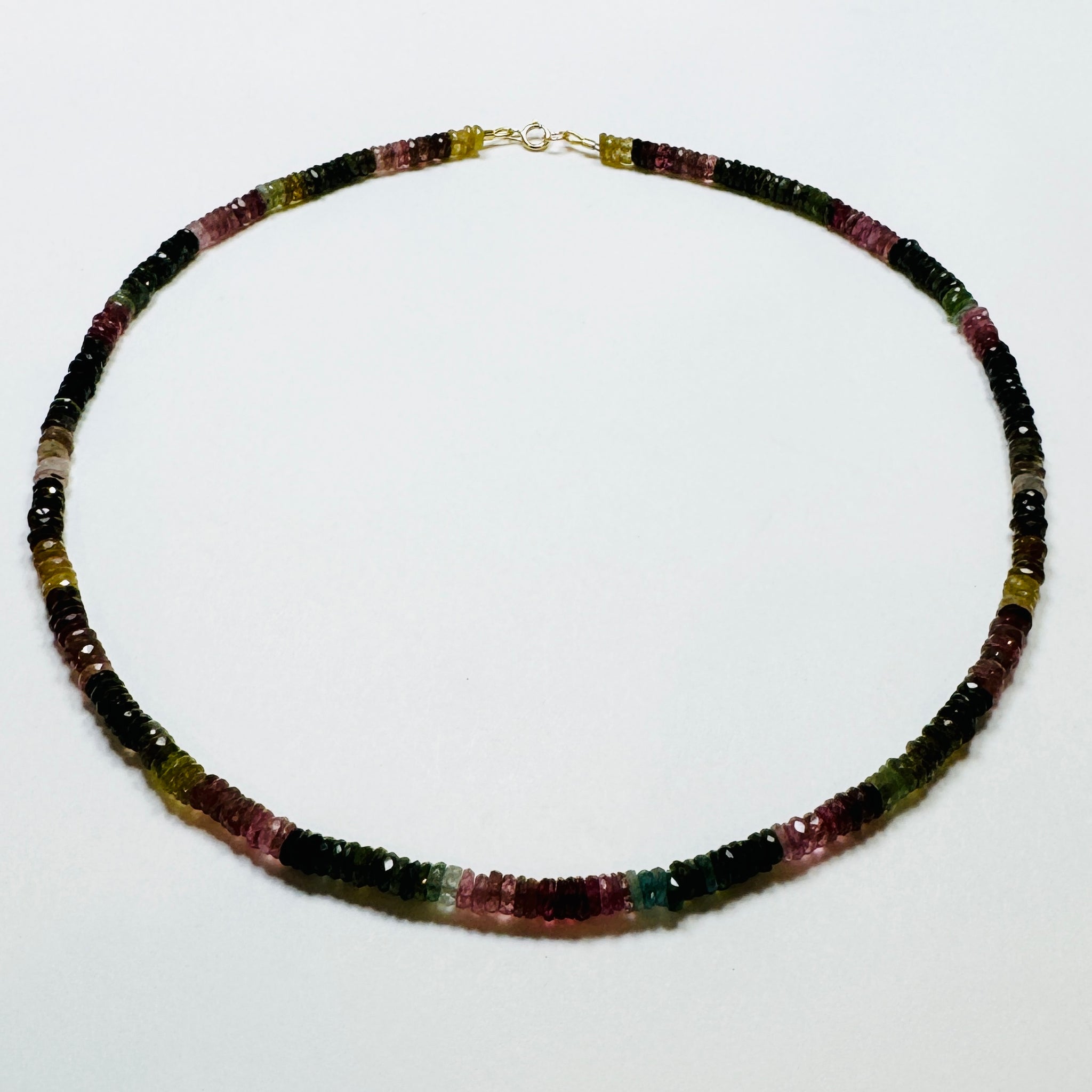 faceted tourmaline necklace, shaded