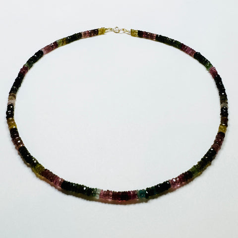 faceted tourmaline necklace, shaded