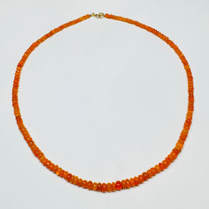 orange Ethiopian opal candy necklace