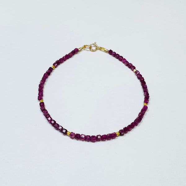 gemstone and gold nugget bracelet