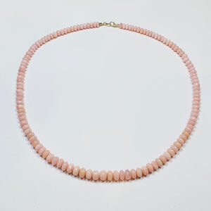 smooth AAA quality pink opal necklace