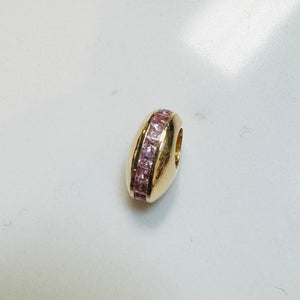 pink sapphire bead charm