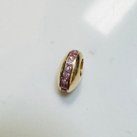 pink sapphire bead charm