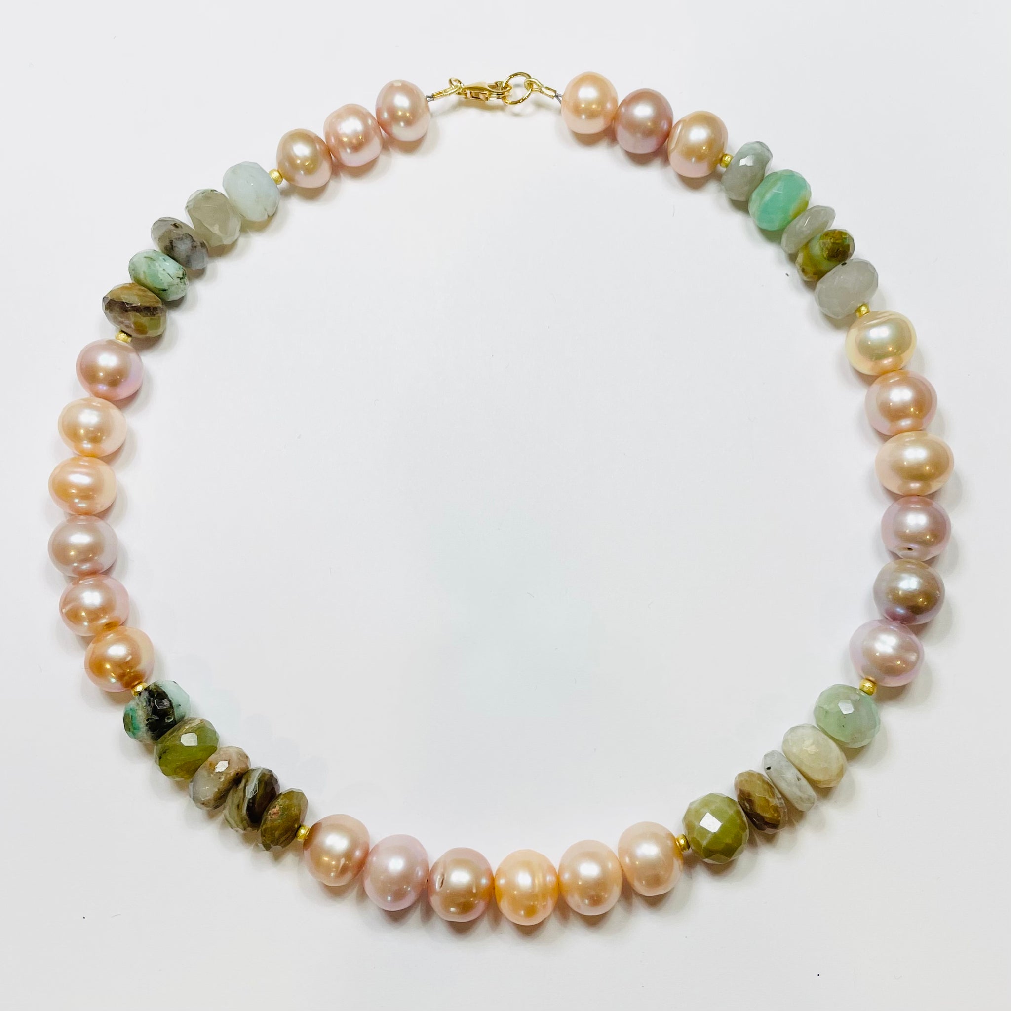 pearl and robins egg statement collar