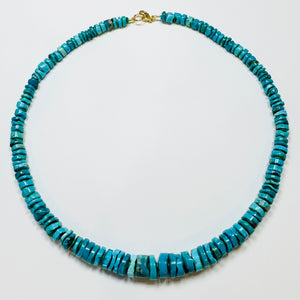 turquoise statement necklace, graduated