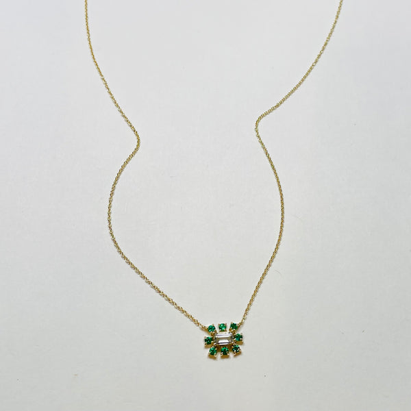 green amethyst and emerald necklace