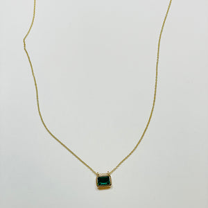emerald bezel east west slide on curb chain