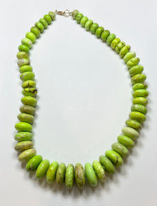 lime green turquoise statement necklace